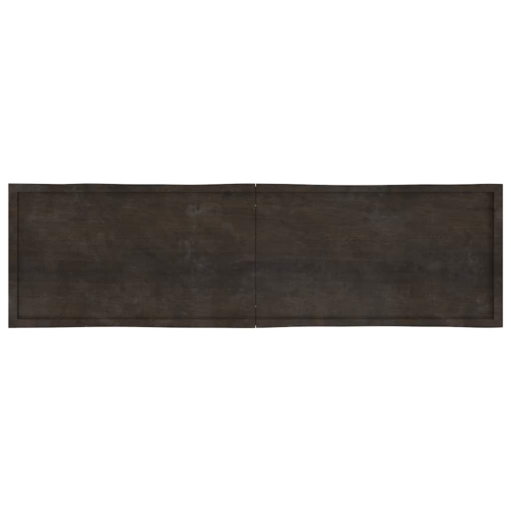 vidaXL Tischplatte 220x60x(2-4) cm Massivholz Behandelt Baumkante