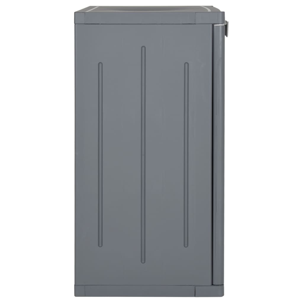 vidaXL Armoire de jardin gris 65x45x88 cm PP Aspect rotin
