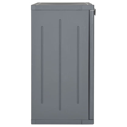 vidaXL Armoire de jardin gris 65x45x88 cm PP Aspect rotin