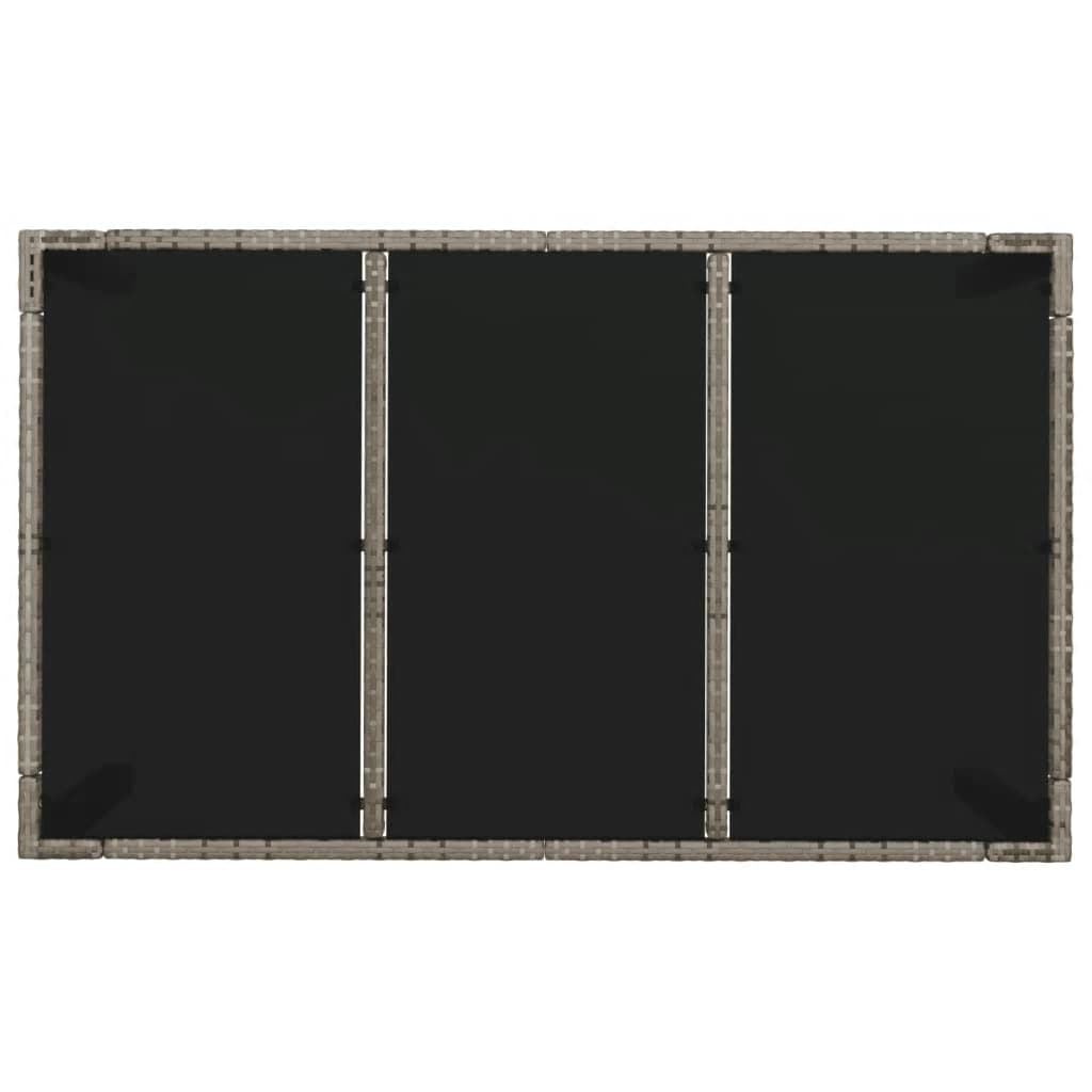 vidaXL 5-tlg. Garten-Essgruppe mit Kissen Grau Poly Rattan