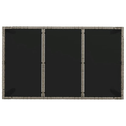 vidaXL 5-tlg. Garten-Essgruppe mit Kissen Grau Poly Rattan