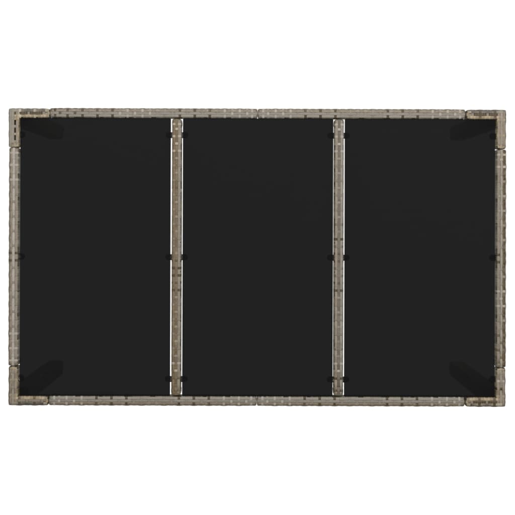 vidaXL 5-tlg. Garten-Essgruppe mit Kissen Grau Poly Rattan