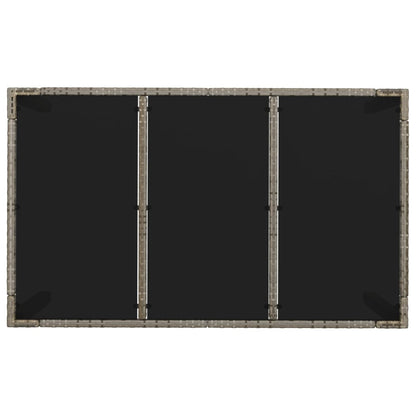 vidaXL 5-tlg. Garten-Essgruppe mit Kissen Grau Poly Rattan