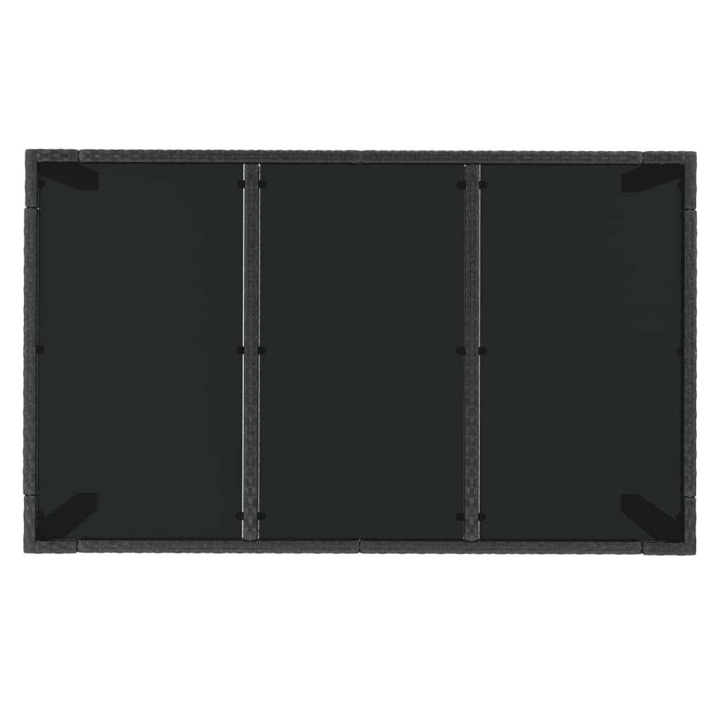 vidaXL 5-tlg. Garten-Essgruppe mit Kissen Schwarz Poly Rattan