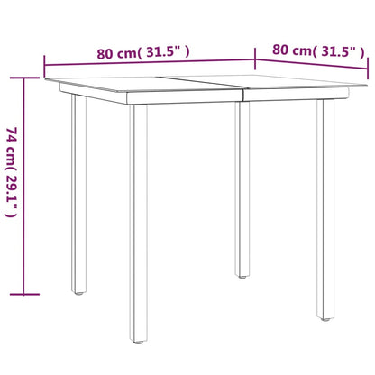 vidaXL 5-tlg. Garten-Essgruppe mit Kissen Schwarz und Grau Poly Rattan