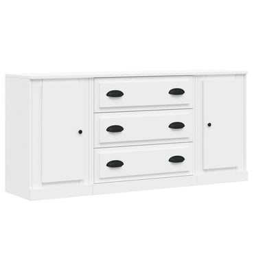 vidaXL Enfilades 3 pcs Blanc Bois d'ingénierie