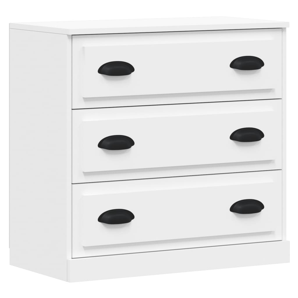 vidaXL Enfilades 3 pcs Blanc Bois d'ingénierie