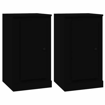 vidaXL Sideboards 3 Stk. Schwarz Holzwerkstoff