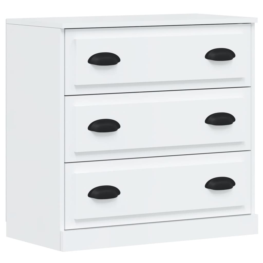 vidaXL Buffets 3 pcs Blanc brillant Bois d'ingénierie
