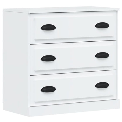 vidaXL Buffets 3 pcs Blanc brillant Bois d'ingénierie