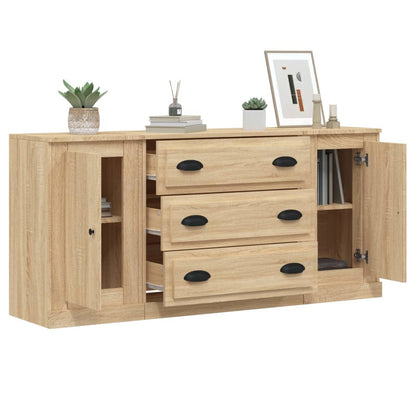 vidaXL Commodes 3 pcs. Aggloméré chêne sonoma