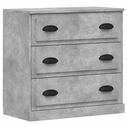 vidaXL Commodes 3 pcs Gris béton Bois d'ingénierie