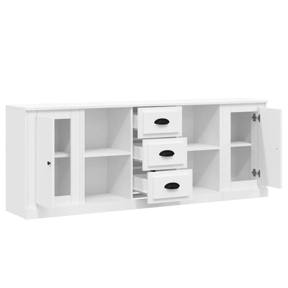 vidaXL Sideboards 3 Stk. Weiß Holzwerkstoff