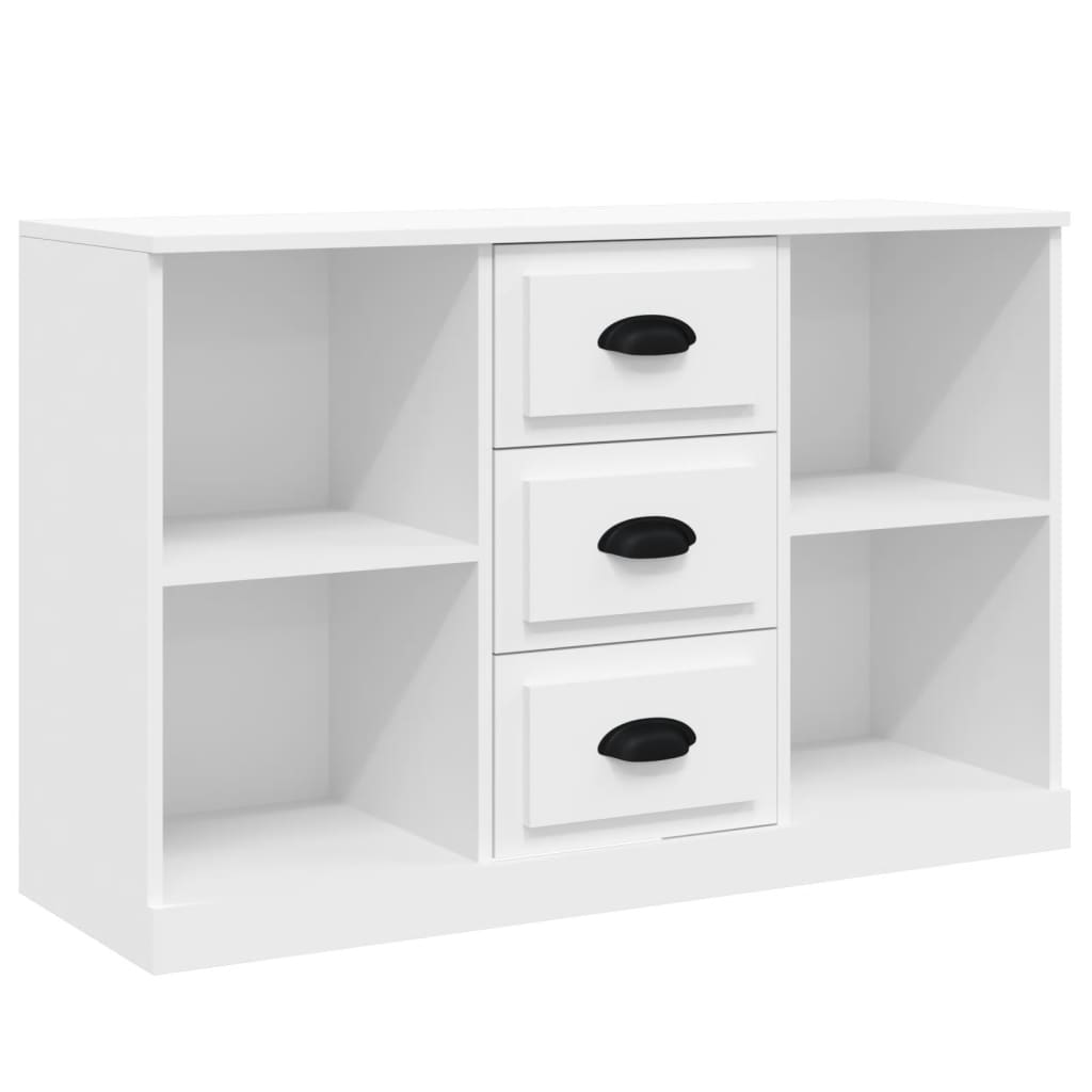 vidaXL Sideboards 3 Stk. Weiß Holzwerkstoff