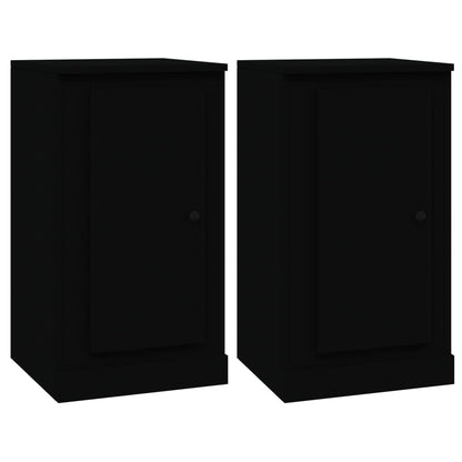 vidaXL Commodes 3 pcs Noir Bois d'ingénierie