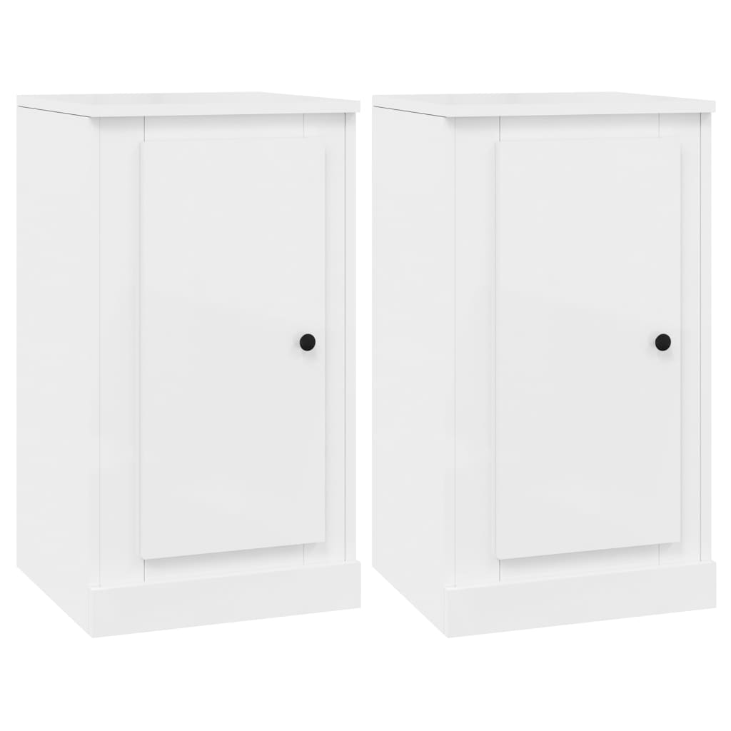 vidaXL Buffets 3 pcs Blanc brillant Bois d'ingénierie