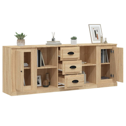 vidaXL Commodes 3 pcs. Aggloméré chêne sonoma