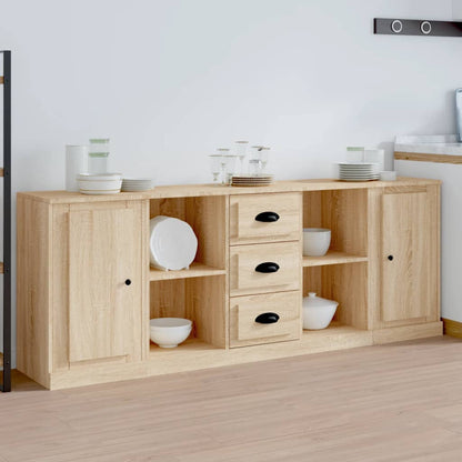 vidaXL Commodes 3 pcs. Aggloméré chêne sonoma