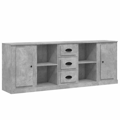vidaXL Sideboards 3 Stk. Betongrau Holzwerkstoff