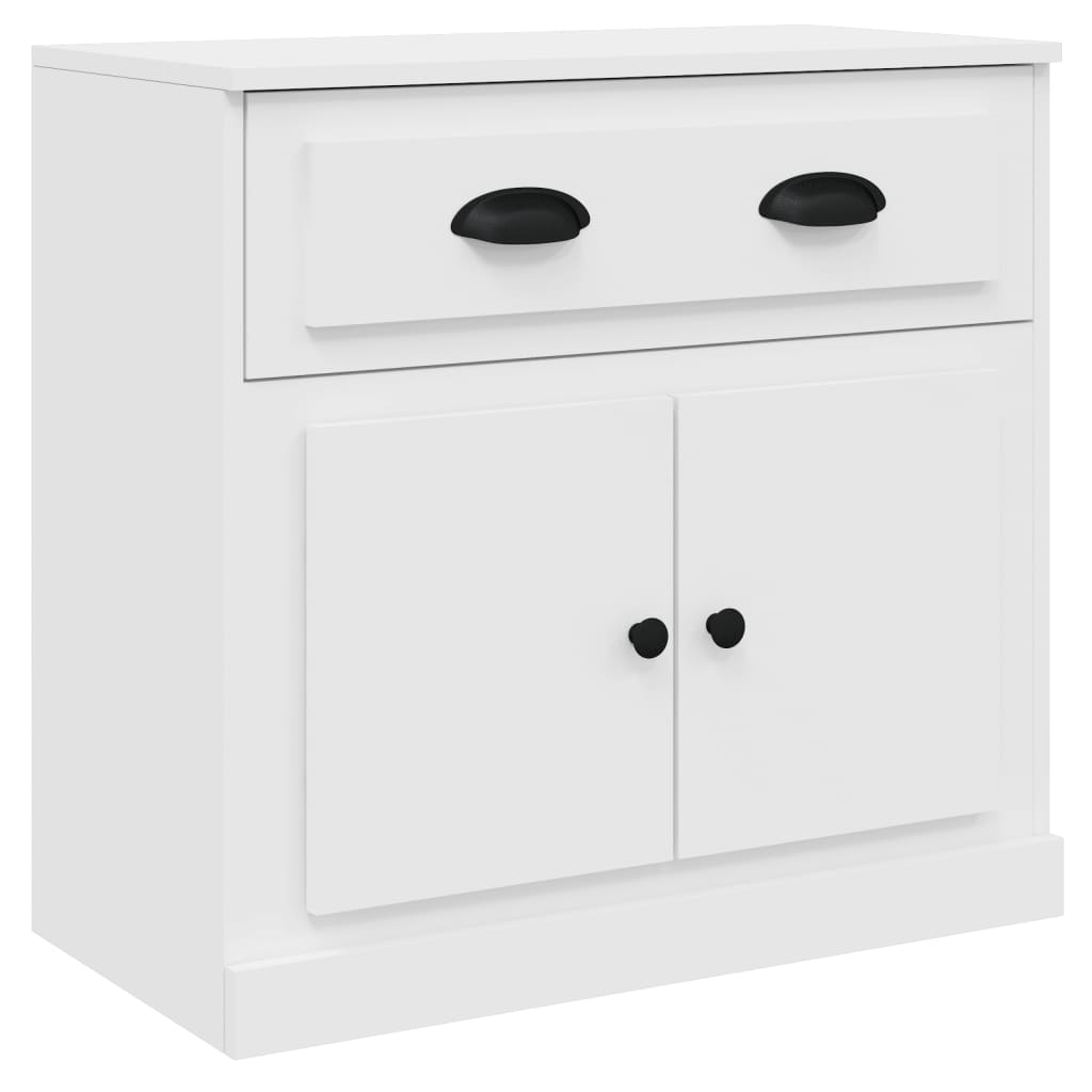 vidaXL Enfilades 3 pcs Blanc Bois d'ingénierie