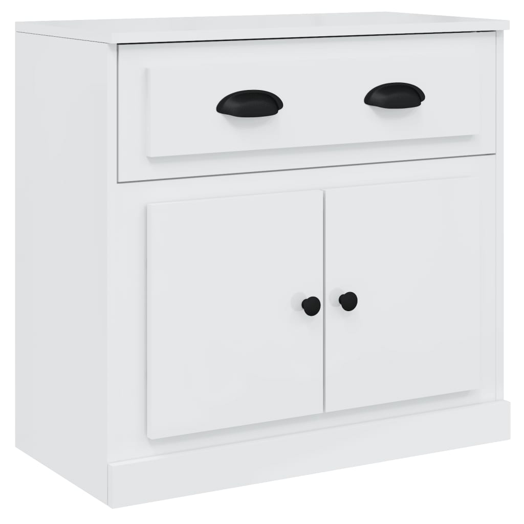 vidaXL Buffets 3 pcs Blanc brillant Bois d'ingénierie