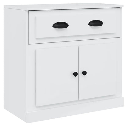 vidaXL Buffets 3 pcs Blanc brillant Bois d'ingénierie