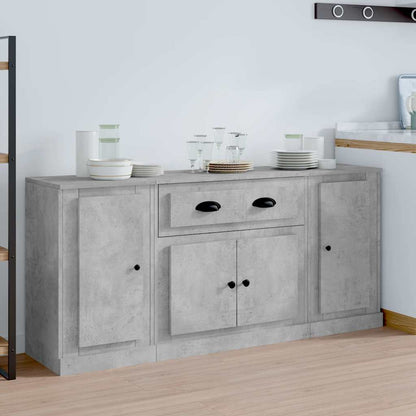 vidaXL Sideboards 3 Stk. Betongrau Holzwerkstoff