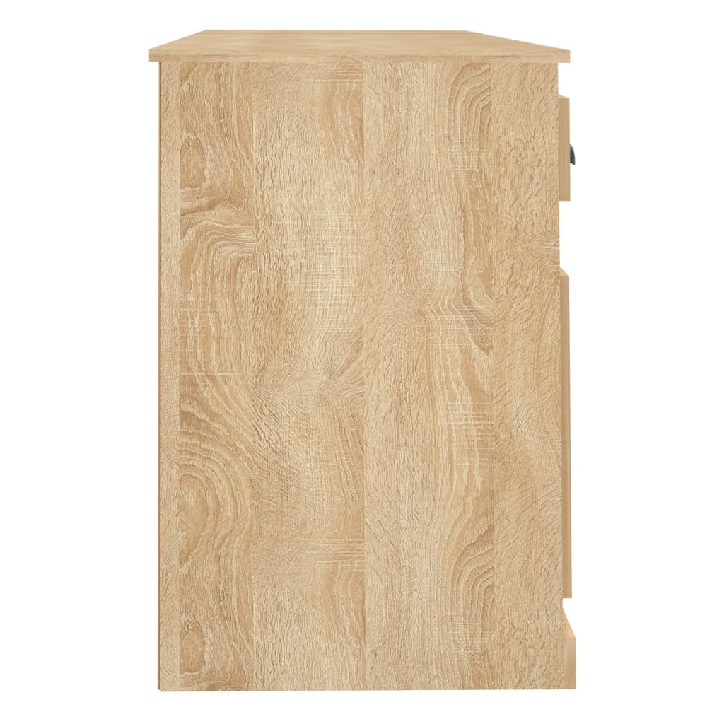 vidaXL Schreibtisch mit Stauraum Sonoma-Eiche Holzwerkstoff