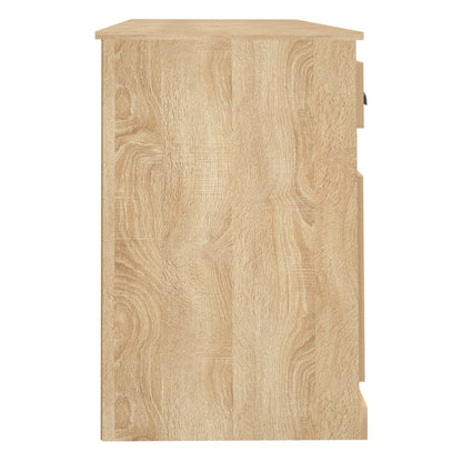 vidaXL Schreibtisch mit Stauraum Sonoma-Eiche Holzwerkstoff