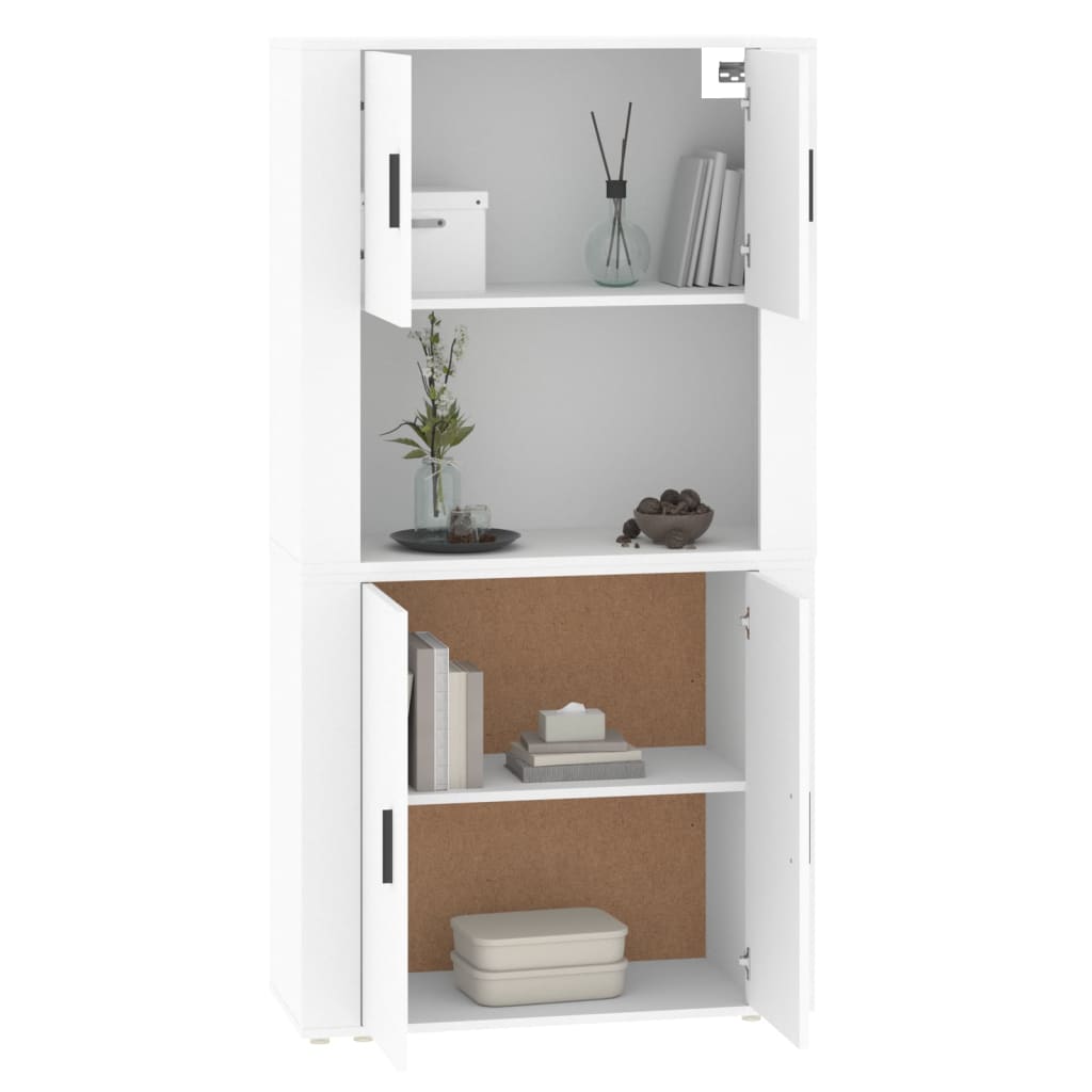 vidaXL Highboard blanc Bois d'ingénierie