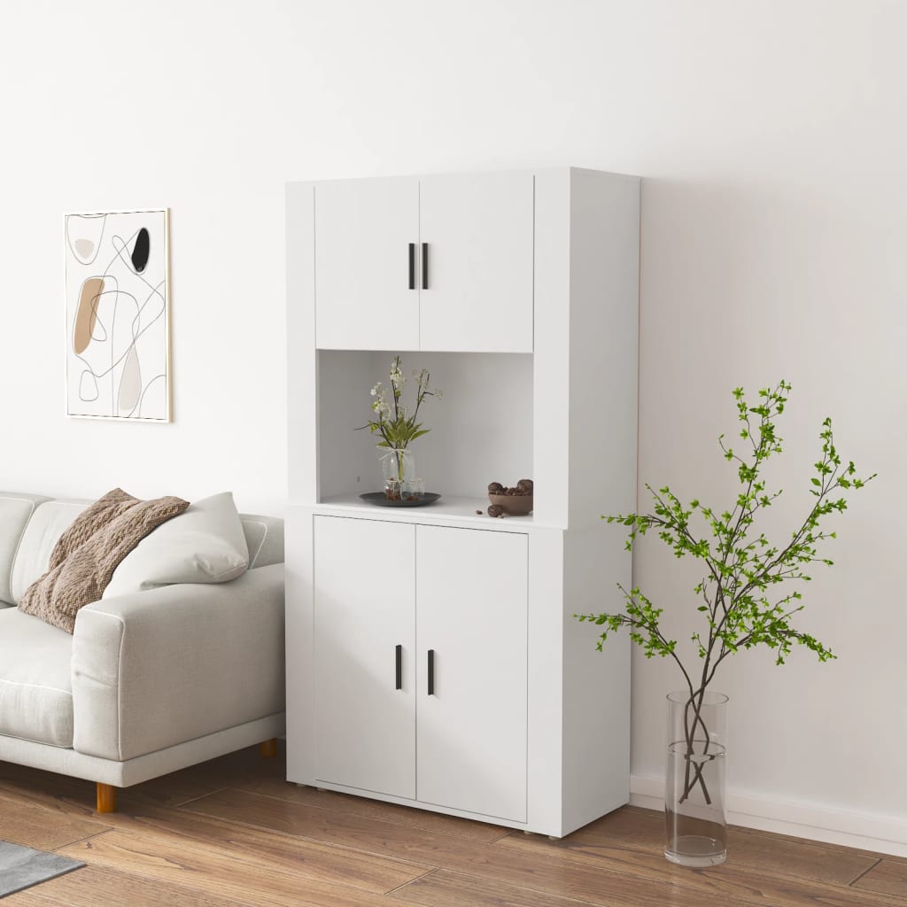 vidaXL Highboard blanc Bois d'ingénierie