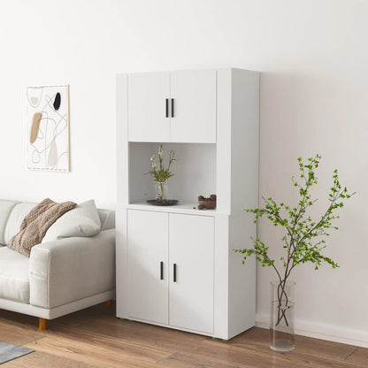 vidaXL Highboard blanc Bois d'ingénierie
