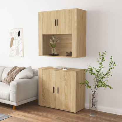 vidaXL Highboard en aggloméré coloris chêne Sonoma