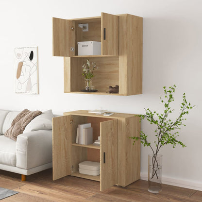 vidaXL Highboard en aggloméré coloris chêne Sonoma