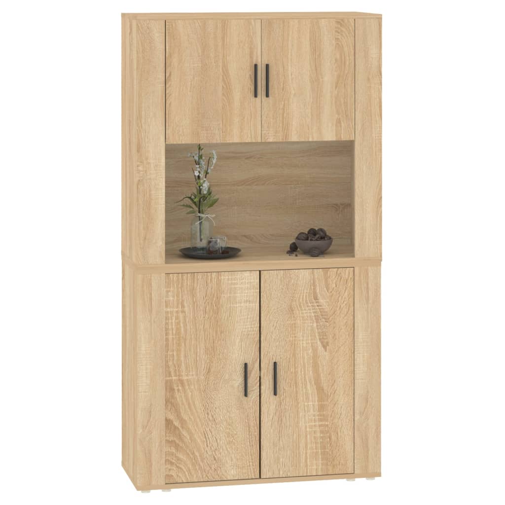 vidaXL Highboard en aggloméré coloris chêne Sonoma