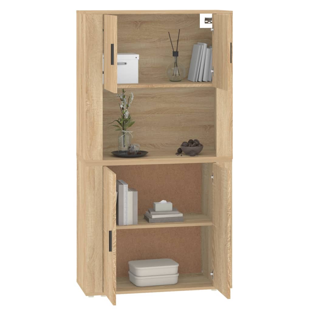 vidaXL Highboard en aggloméré coloris chêne Sonoma