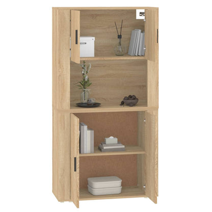 vidaXL Highboard en aggloméré coloris chêne Sonoma