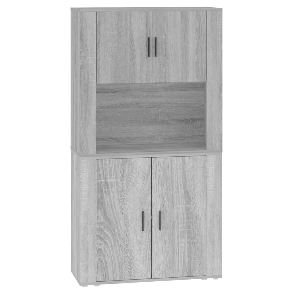 vidaXL Buffet haut gris en bois d'ingénierie Sonoma