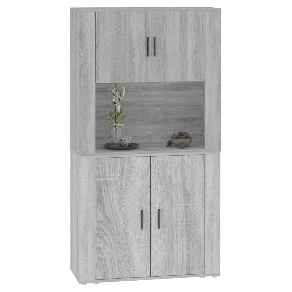 vidaXL Buffet haut gris en bois d'ingénierie Sonoma