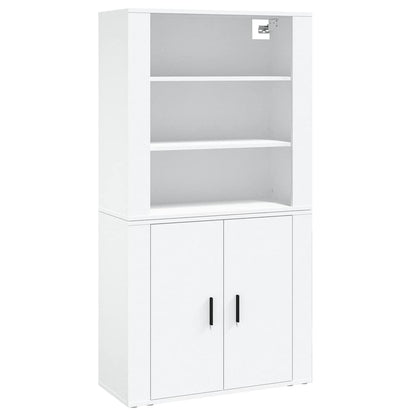 vidaXL Highboard blanc Bois d'ingénierie