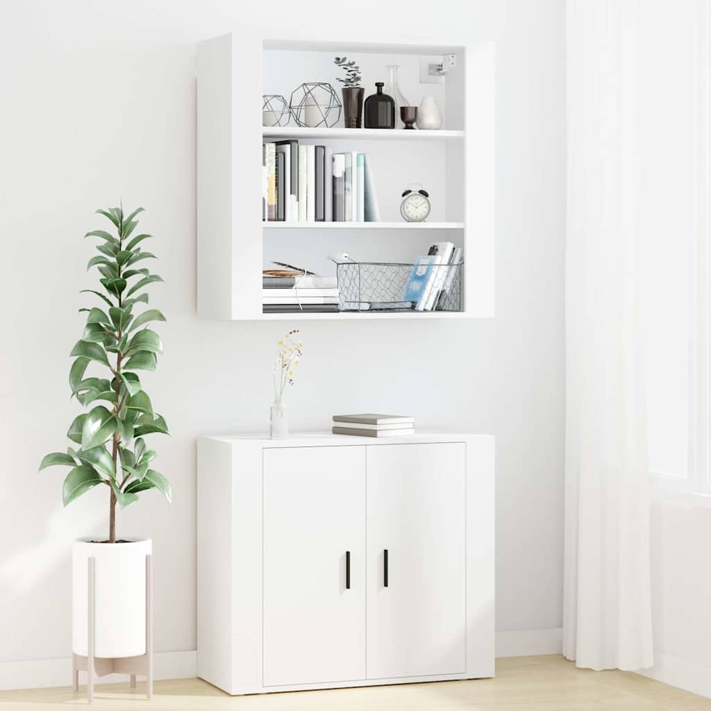 vidaXL Highboard blanc Bois d'ingénierie