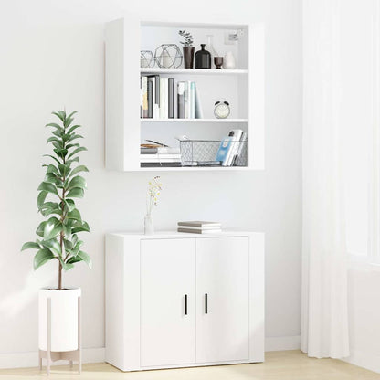 vidaXL Highboard blanc Bois d'ingénierie
