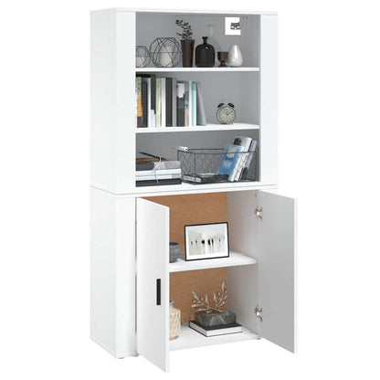 vidaXL Highboard blanc Bois d'ingénierie