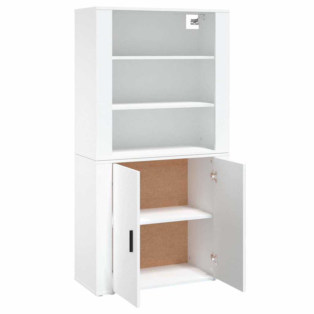 vidaXL Highboard blanc Bois d'ingénierie