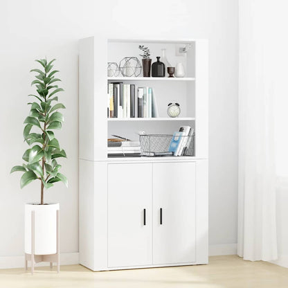 vidaXL Highboard blanc Bois d'ingénierie