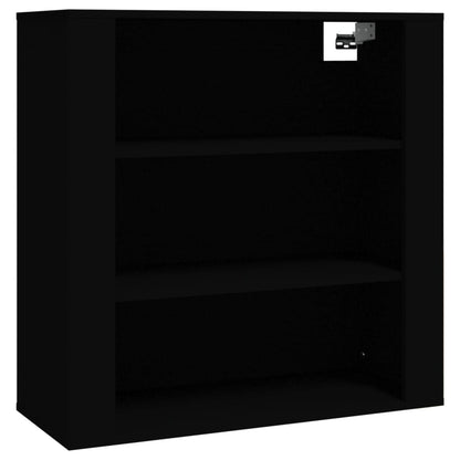 vidaXL Buffet haut noir en bois d'ingénierie