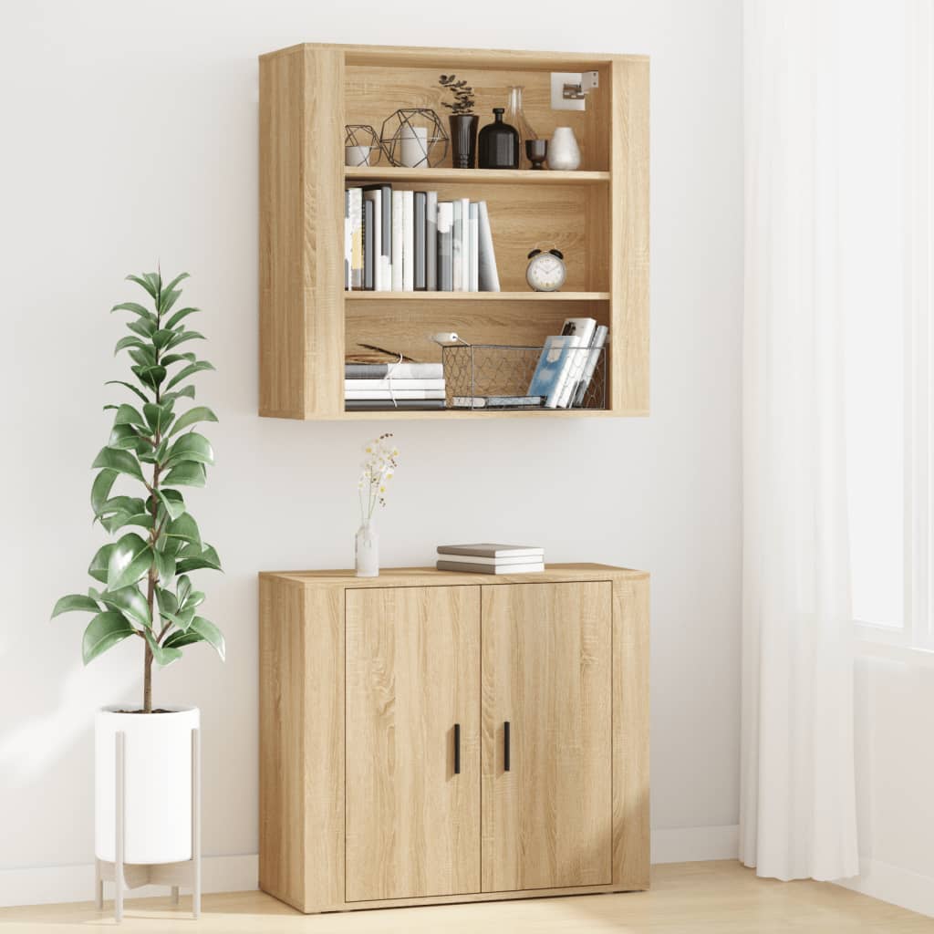 vidaXL Highboard en aggloméré coloris chêne Sonoma