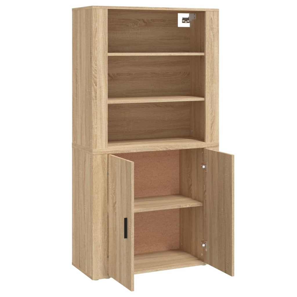 vidaXL Highboard en aggloméré coloris chêne Sonoma
