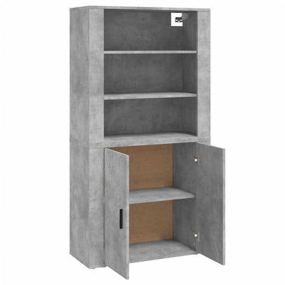vidaXL Bahut gris béton en bois d'ingénierie