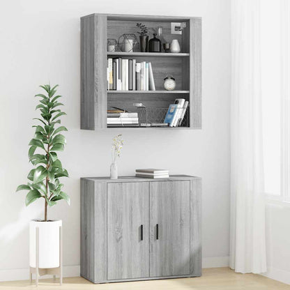 vidaXL Buffet haut gris en bois d'ingénierie Sonoma